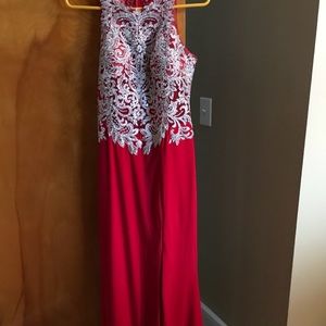 Red Size 10 full length evening dress